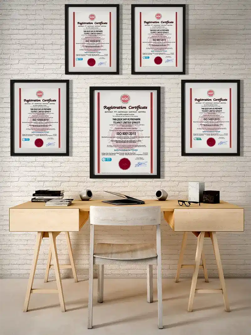 yms prefabrik iso sertifikalari